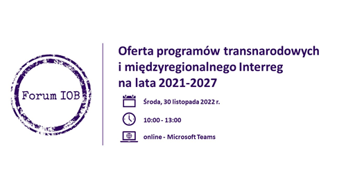 Oferta programów transnarodowych i międzyregionalnego Interreg na lata 2021 – 2027